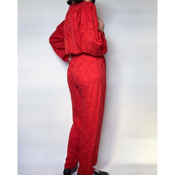 diane freis silk jumpsuit - Picture 3 of 4